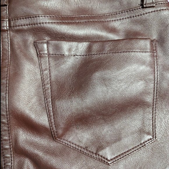 BlankNYC Maroon Faux Leather pants - Picture 5 of 5